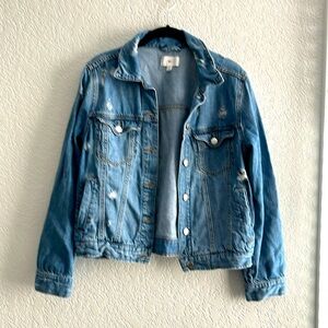 Nordstrom BP Denim Jean Jacket with 2 sets of pockets on front, size M